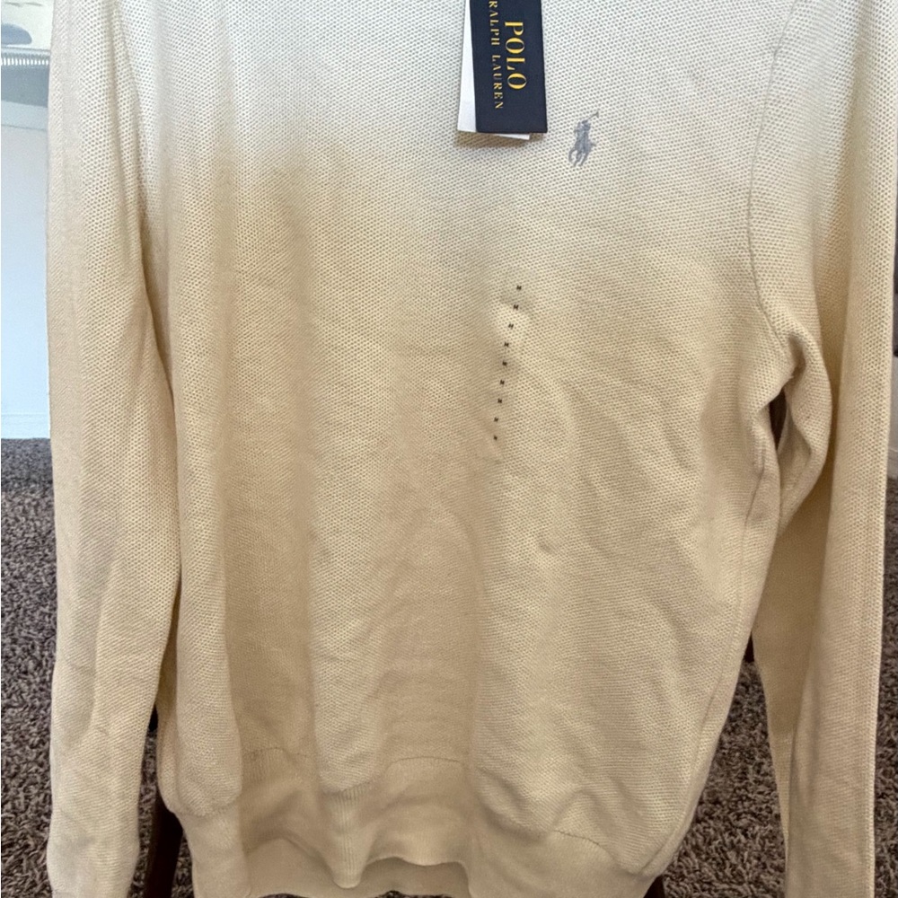 Ralph Lauren Men's Beige Crewneck Sweater